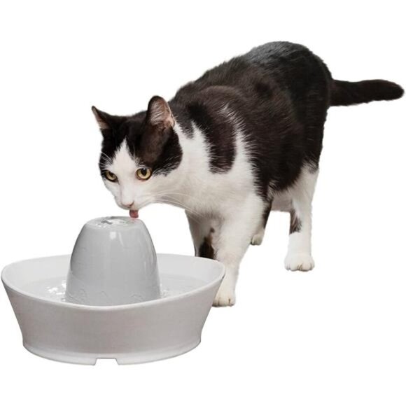 Ceramic Pet Fountain –for Cats and Small Dogs–60 Oz Water Capacity–Whisper-Quiet - Picture 1 of 6